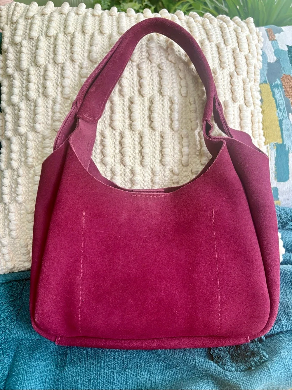 Portland Leather Superbloom Suede Shoulder Bag